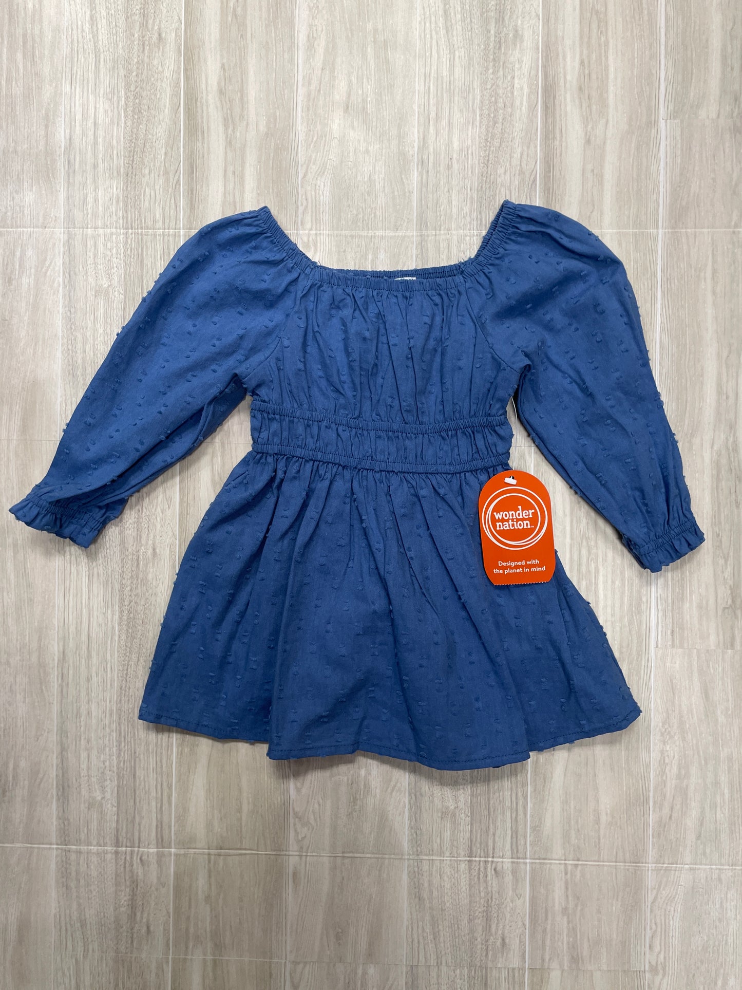 NWT 12m Blue Textured Longsleeve Dress