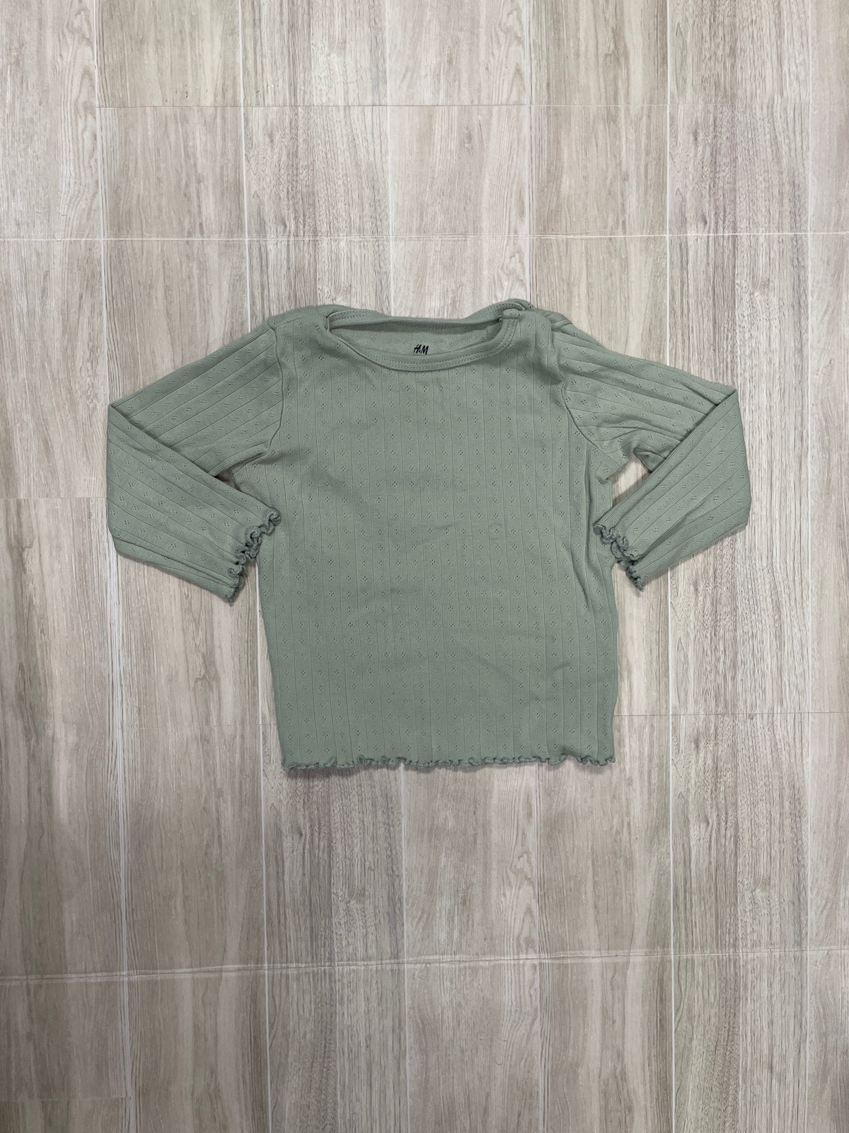 12m Light Green Eyelet Long Sleeve