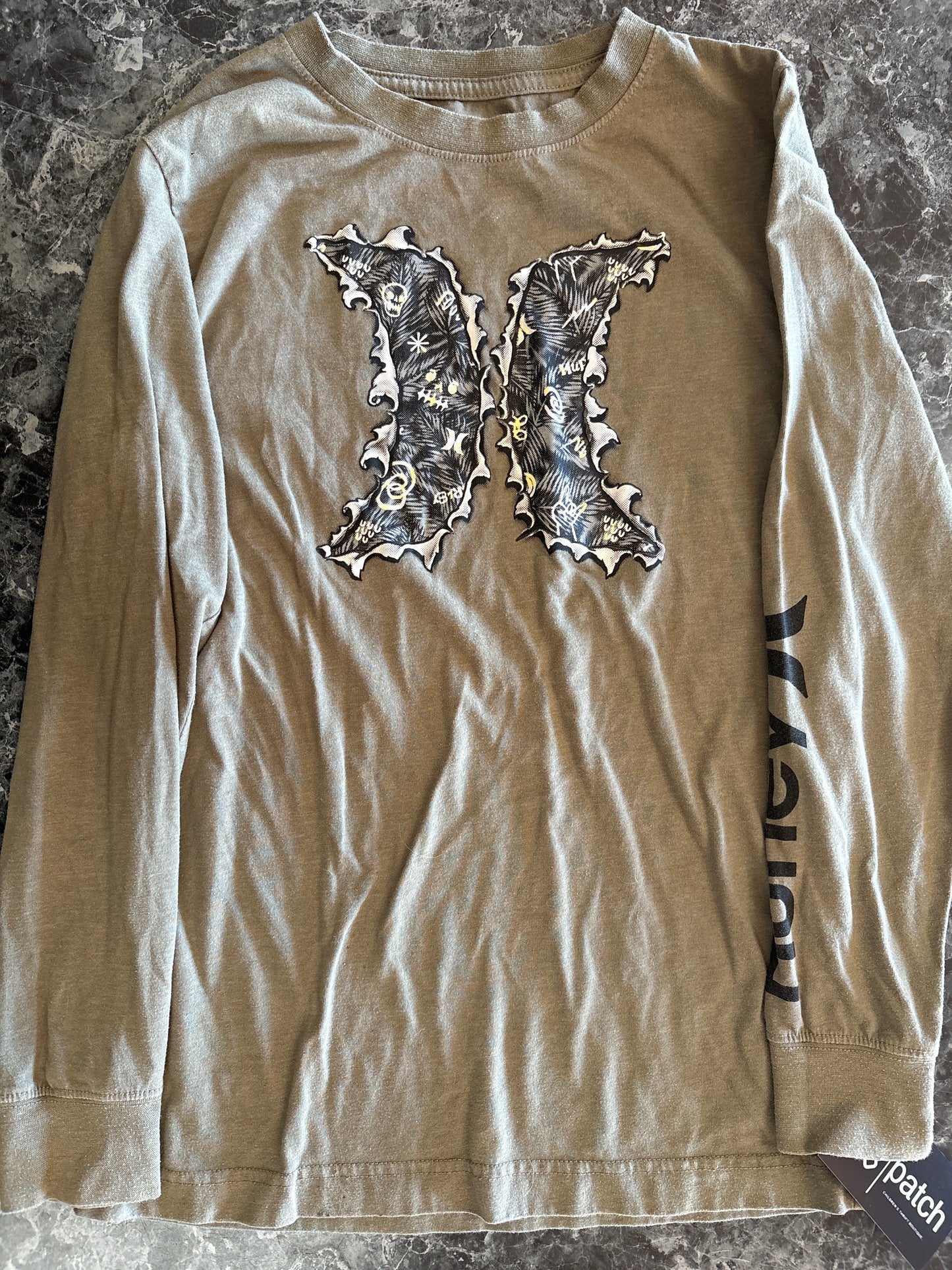 14/16 Hurley Long Sleeve Graphic Shirt