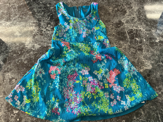 4/5T Blue Tank Floral Dress