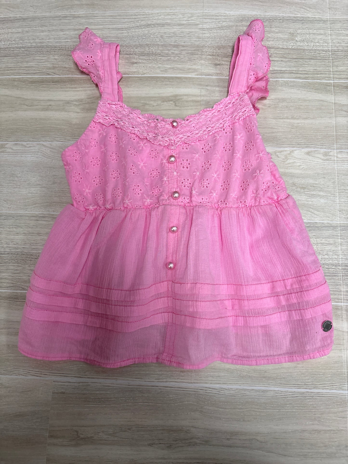5/6 Pink Eyelet Tank