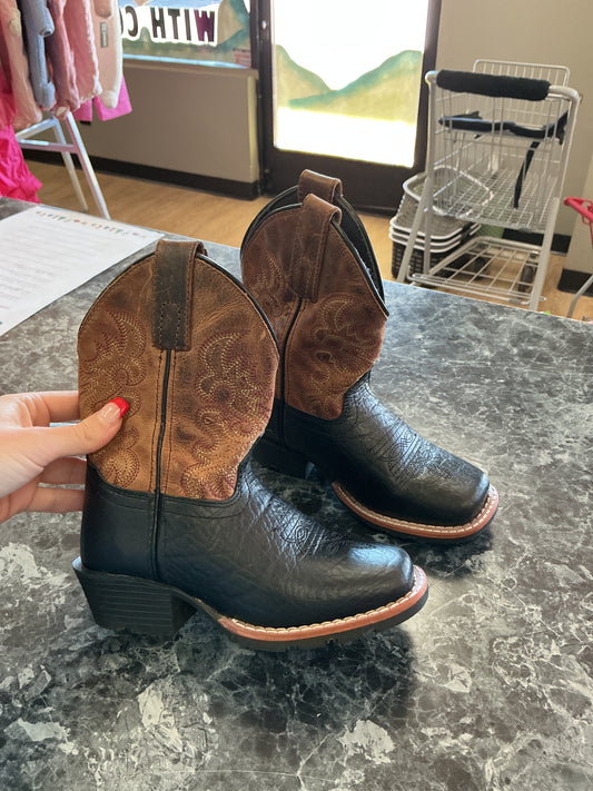 NWOT 10c Dan Post Western Boots Black/Brown