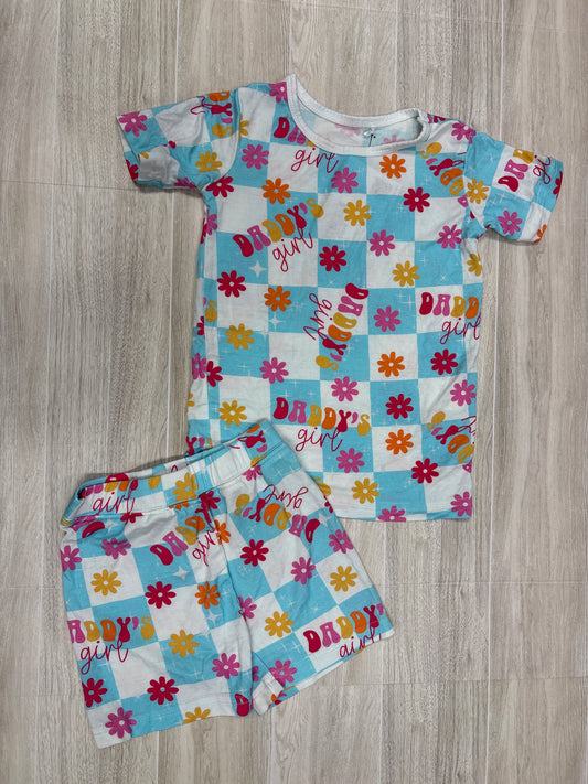 18-24m Daddy's Girl Checkered Shortie 2 Piece Lounge Set