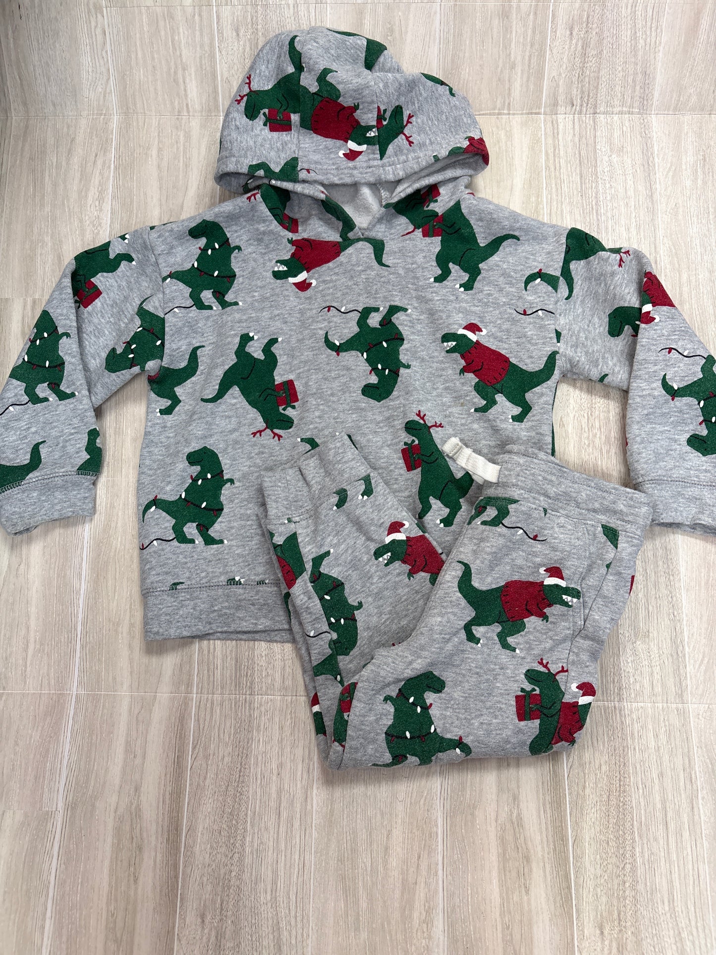 3T Santa Dino Grey 2 Piece Set - Blemish