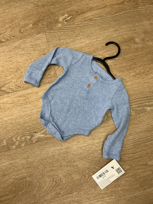 Newborn Dusty Blue Long Sleeve Onesie