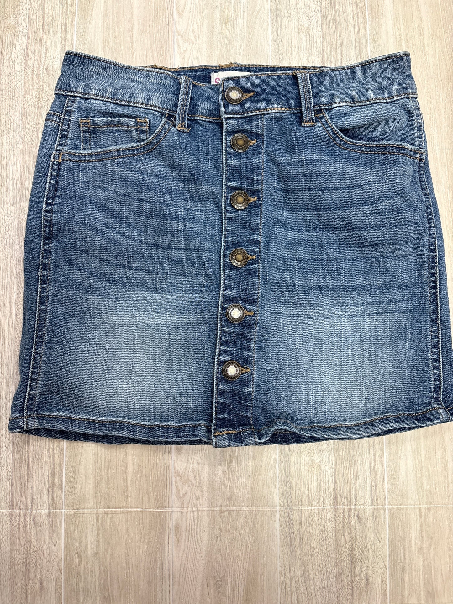 12 Denim Button Skirt