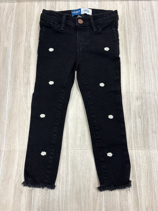 3T Black Daisies Skinny Denim