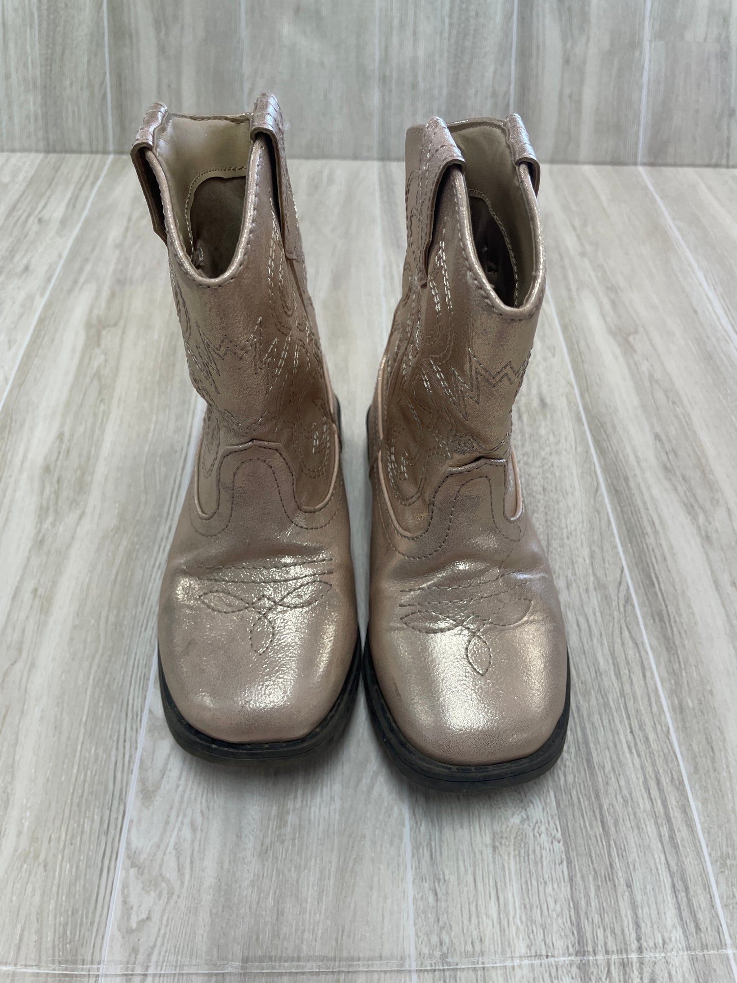 9c Rose Gold Shimmer Western Boot