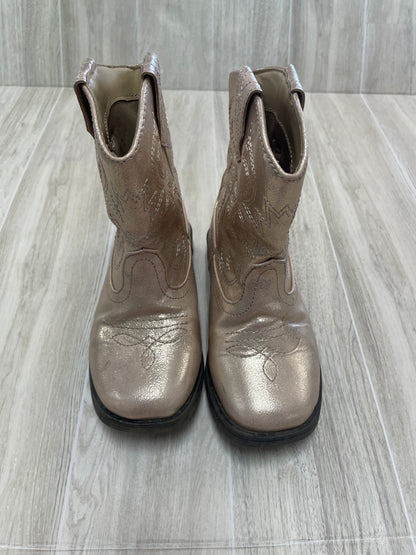 9c Rose Gold Shimmer Western Boot