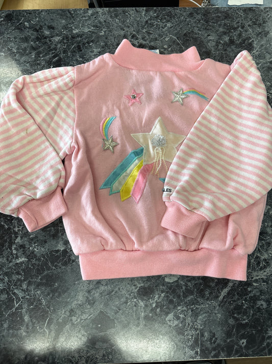 6 VINTAGE Shooting Star Pink Striped 2 Piece Set