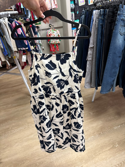 10/12 Navy/Cream Floral Tank Dress