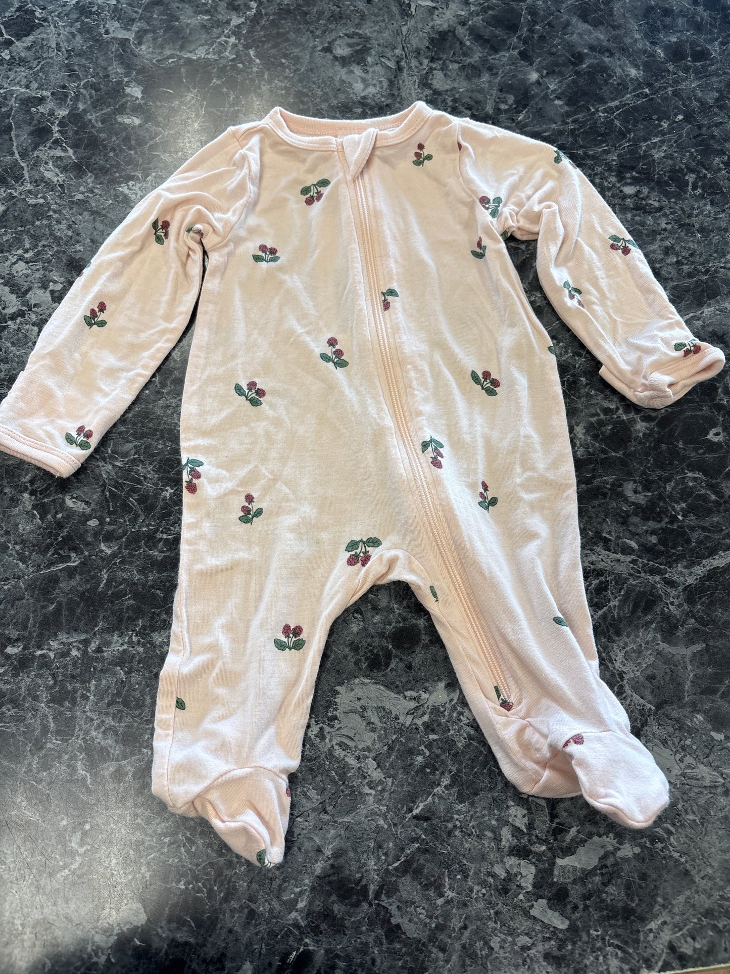 Newborn Light Pink Berry Pajama