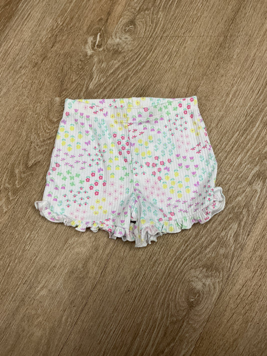 24m Ribbed Floral Shorts