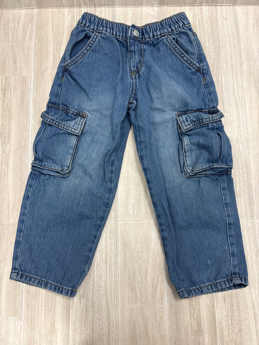 4T Medium Wash Cargo Denim