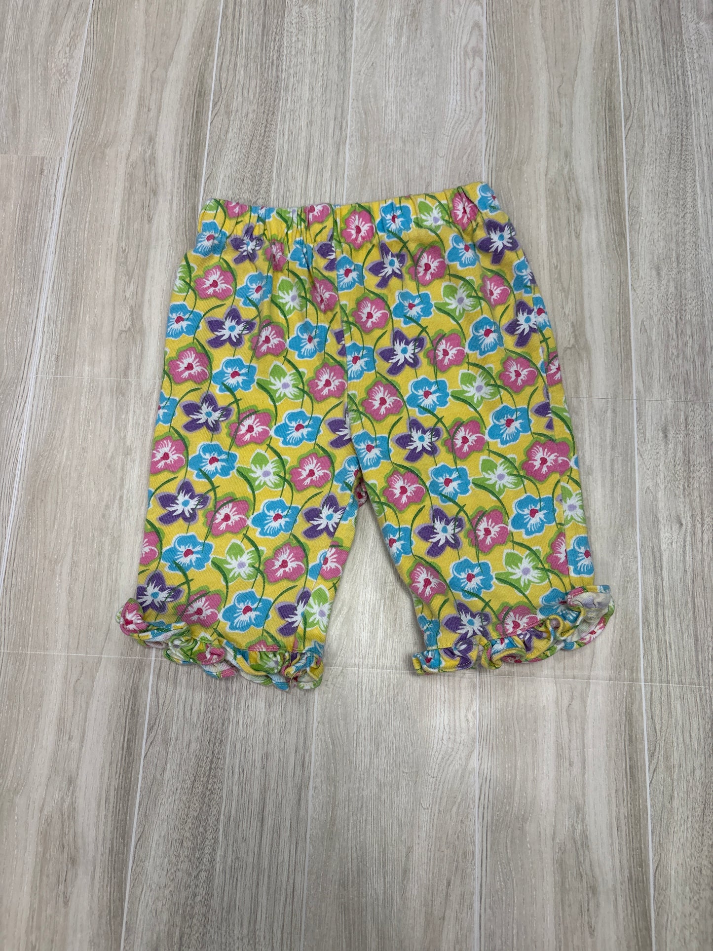 12m Yellow Floral Ruffle Pant