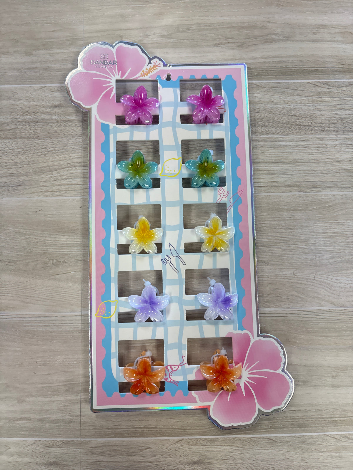 NWT Hair Clip Set - Tropical Flowers