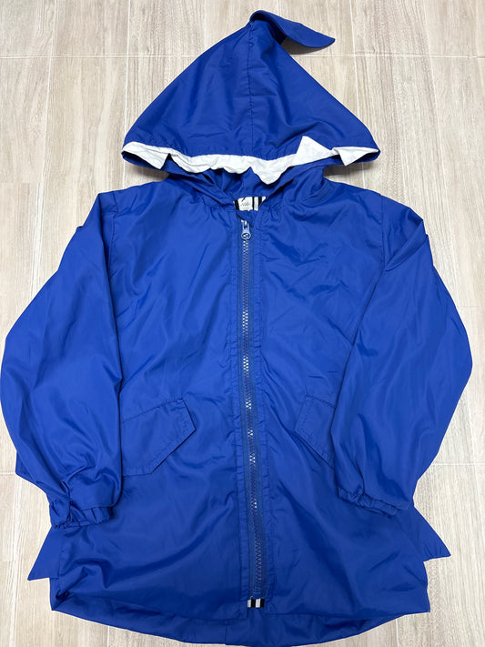 3/4T Royal Blue Shark Hooded Rain Jacket