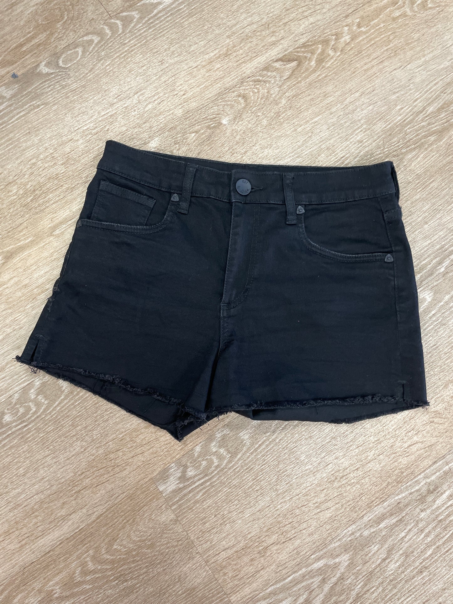 Womens 6 KUT Black Denim High Waist Shorts