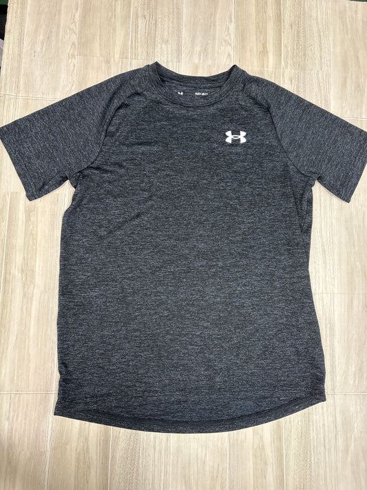 12/14 Under Armour Heathered Black Athletic Tee