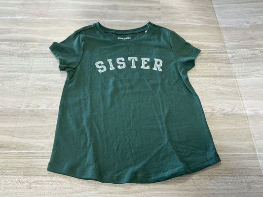 NWT 4T Sister Green Graphic Tee