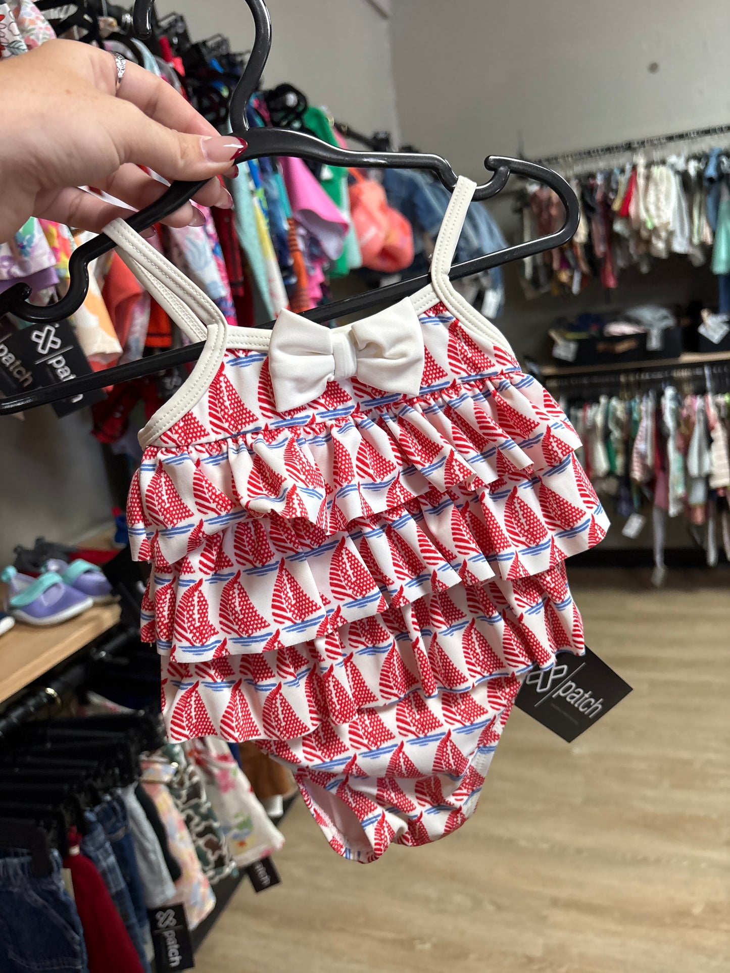3-6m Janie + Jack RWB Sailboat Swim Suit