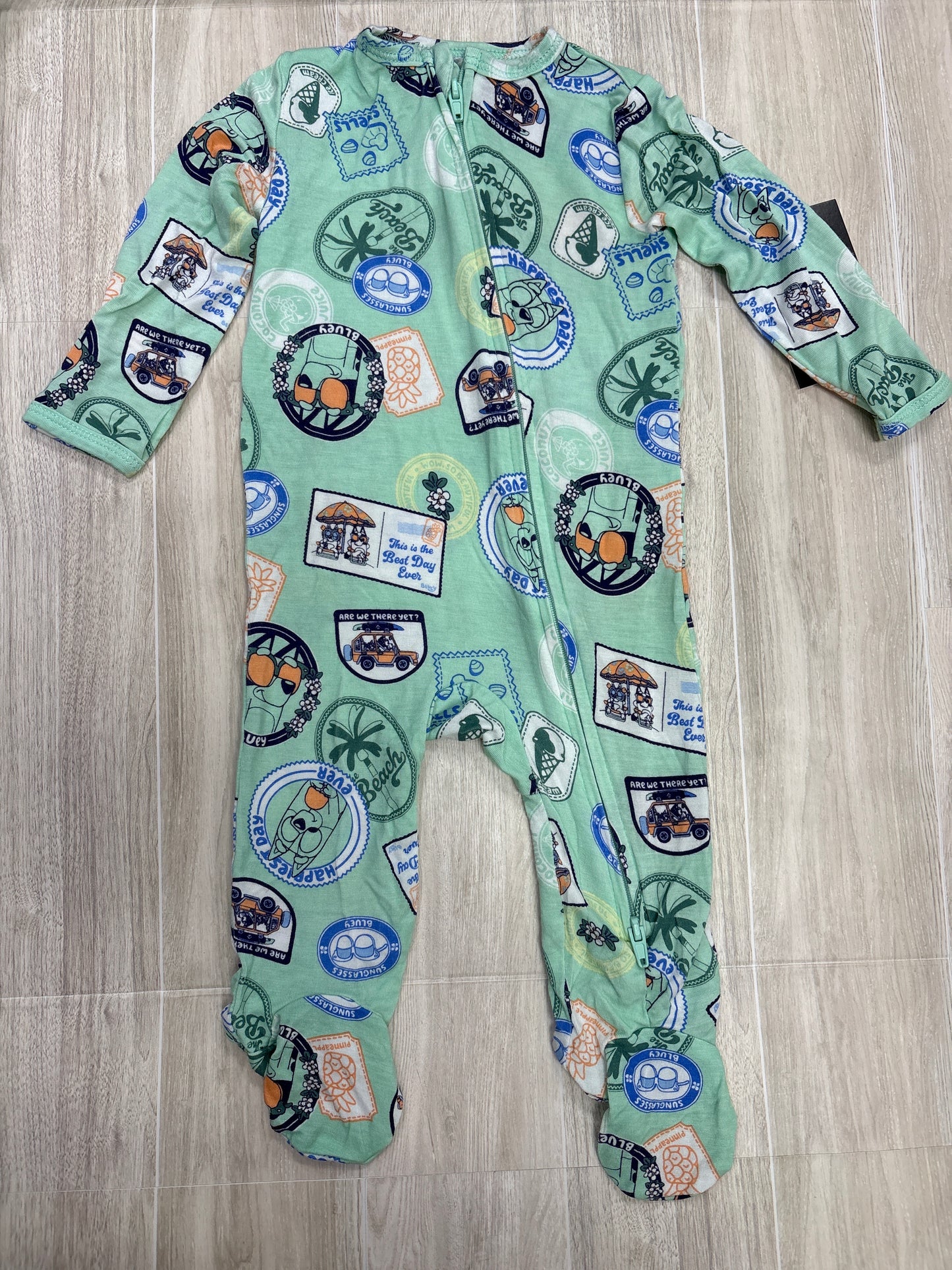3/6m Mint Buey Vacation Pajama
