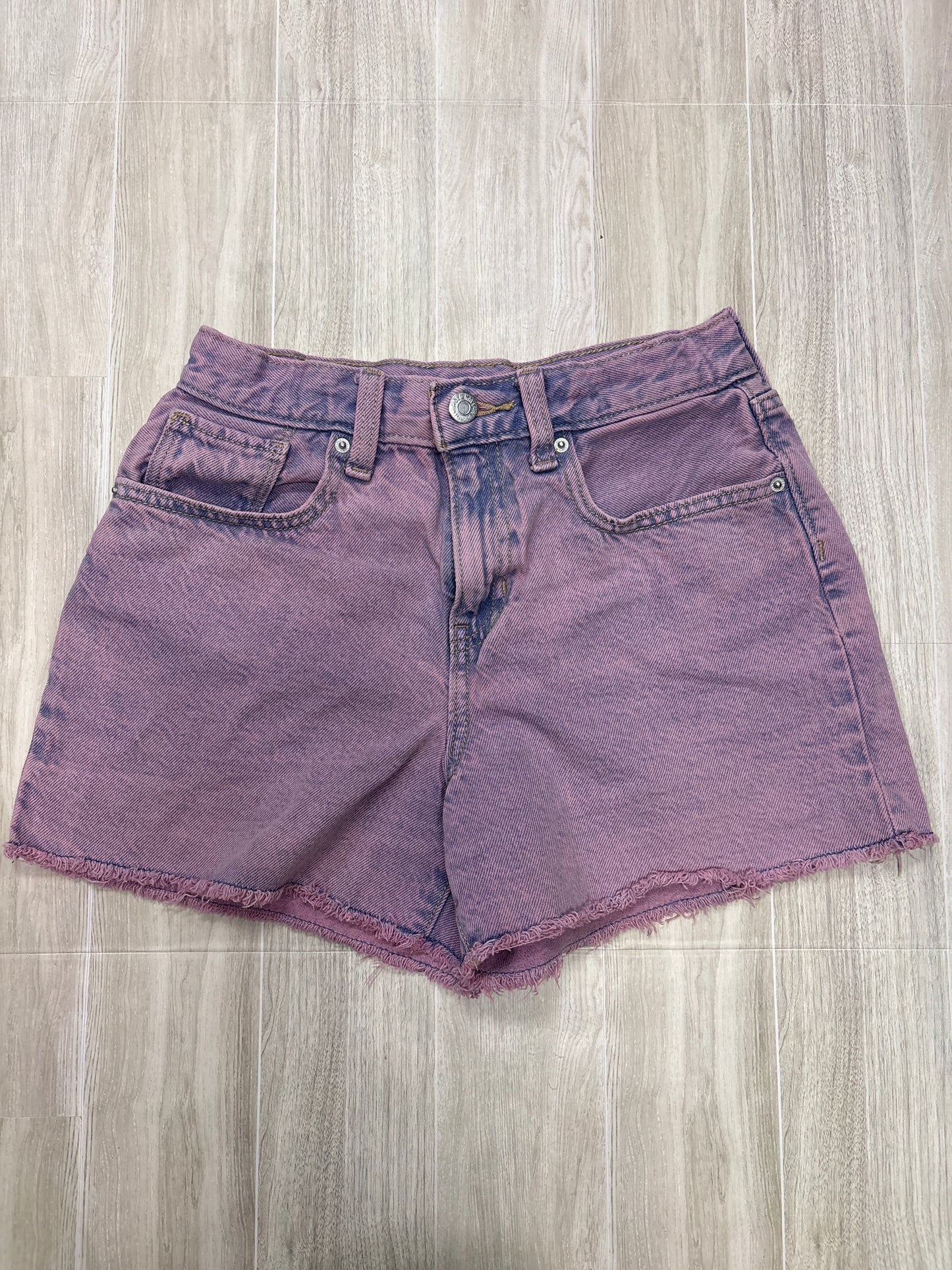 14 Pink Acid Denim Shorts