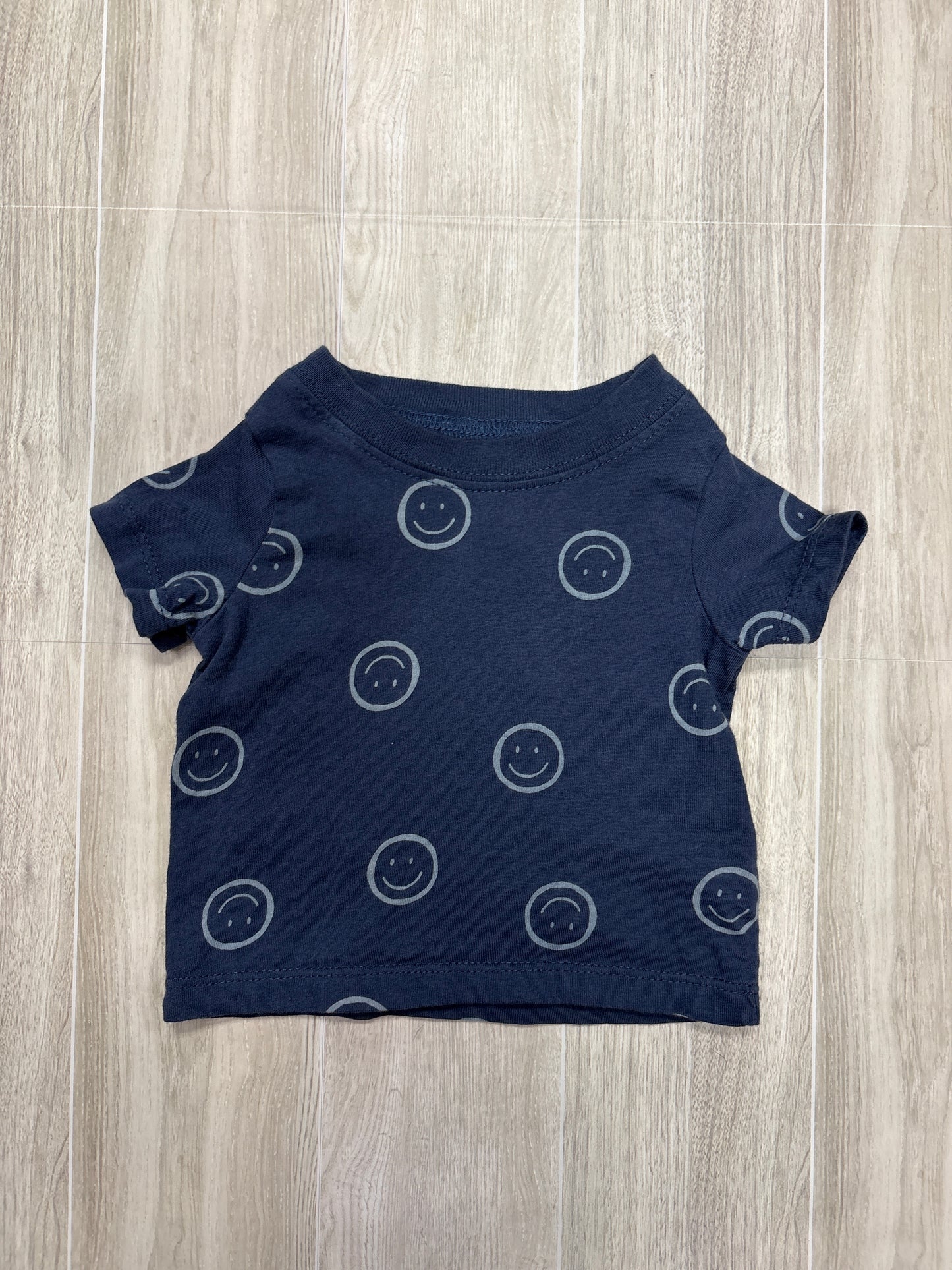 Newborn Navy Smiley Tee