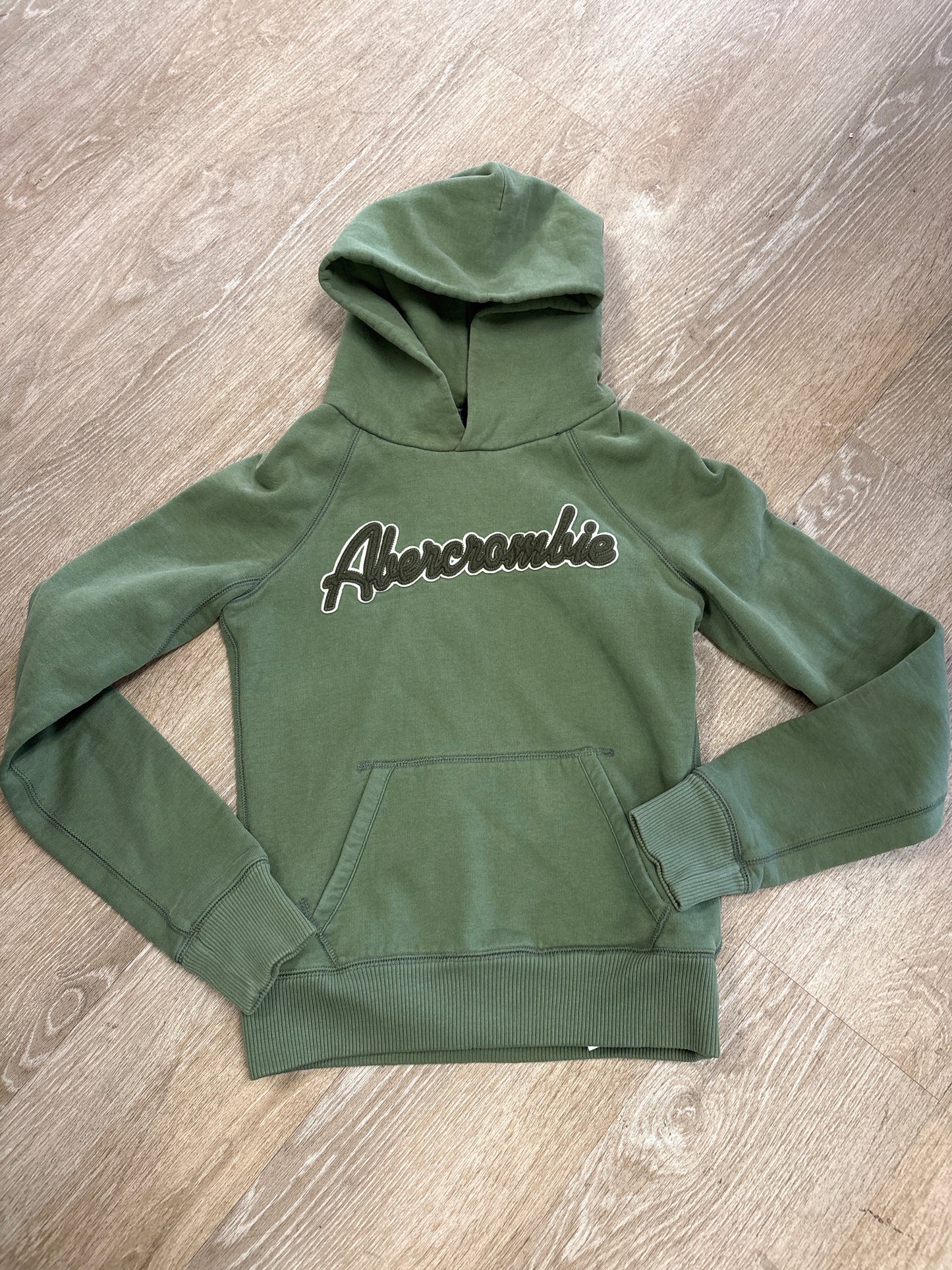 Womens Small Olive Abercrombie Hooded Jacket