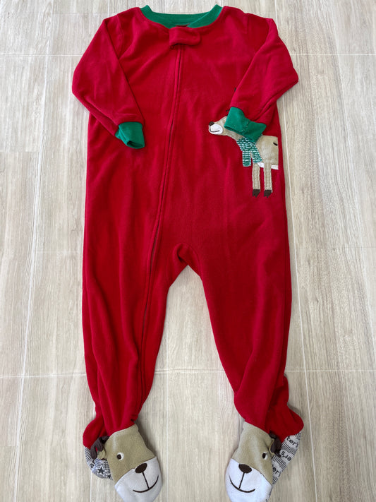 18m Red Deer Footed Pajama