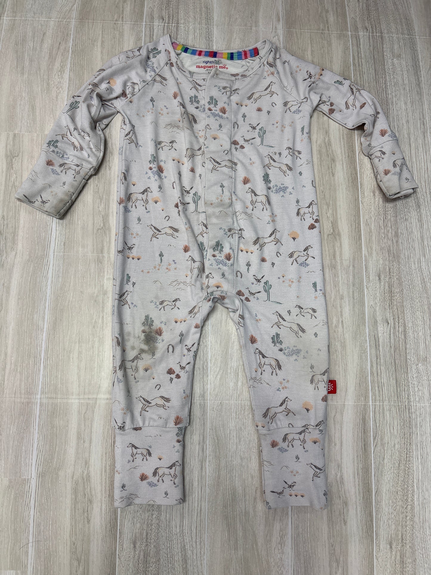 3-6m Magnetic Me Desert Horse Pajama - BLEMISH