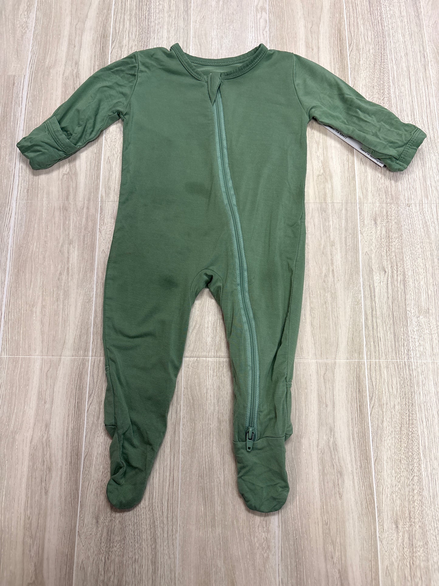 NB Green Guisby Zip Pajama - Blemish