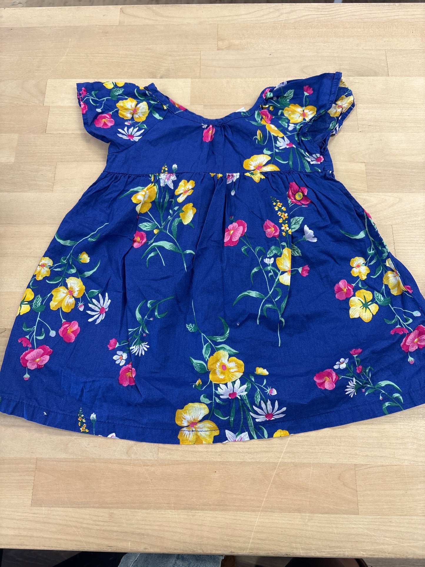 6-12m Blue Floral Dress