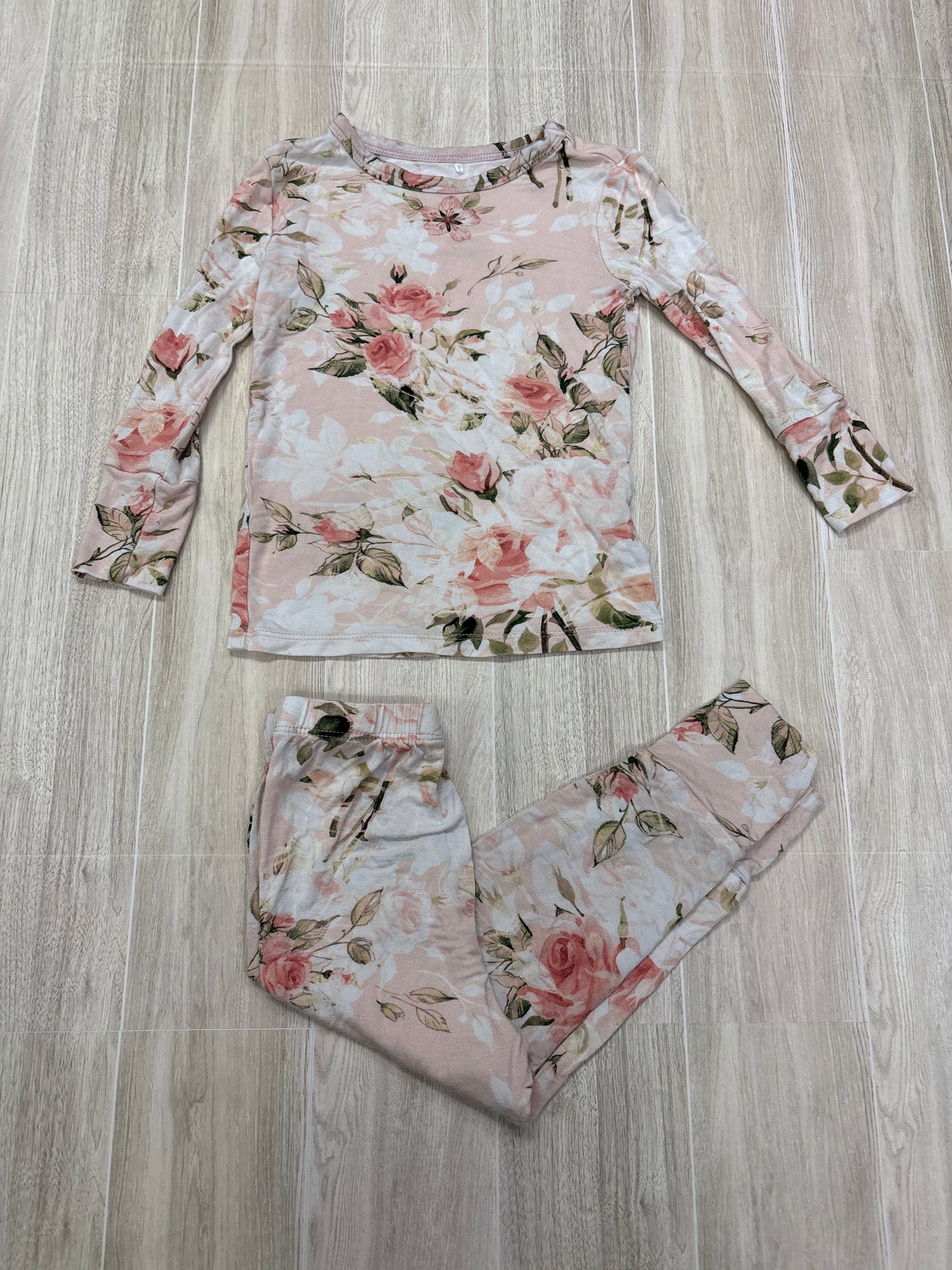 18-24m Posh Peanut Pink Roses 2 Piece Lounge Set