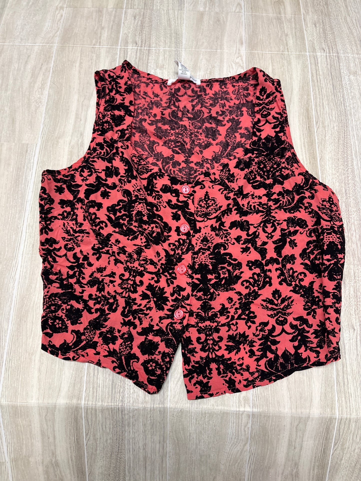 Womens Small Pink/Black Printed Tank