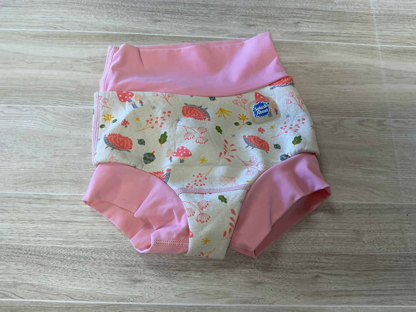12-24m Neoprene Pink Floral Swim Diaper
