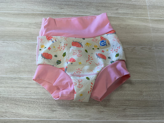 12-24m Neoprene Pink Floral Swim Diaper