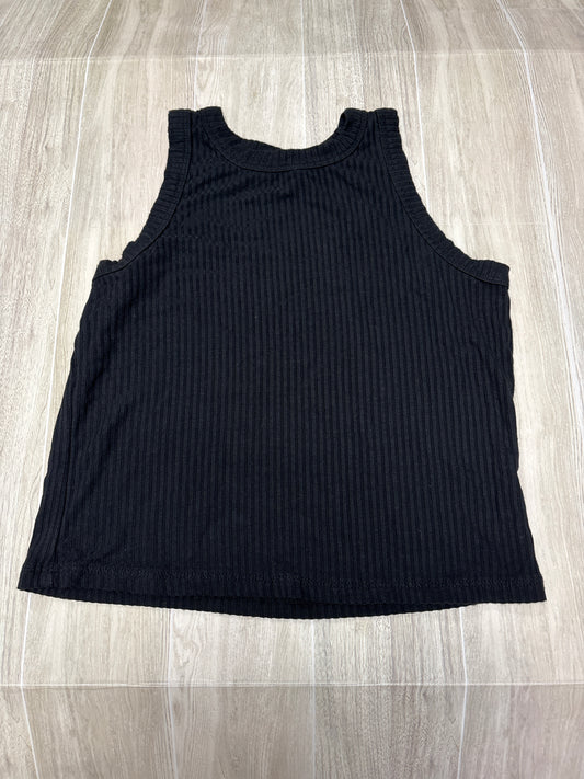 10/12 Black Ribbed High Neck Tank Top