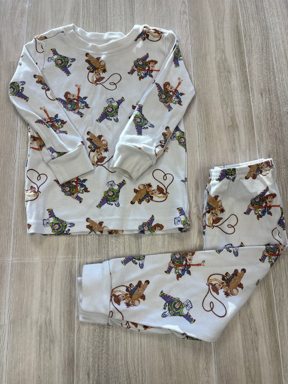 18-24m Janie + Jack x Disney Toy Story White Graphic Pajama Set - Blemish