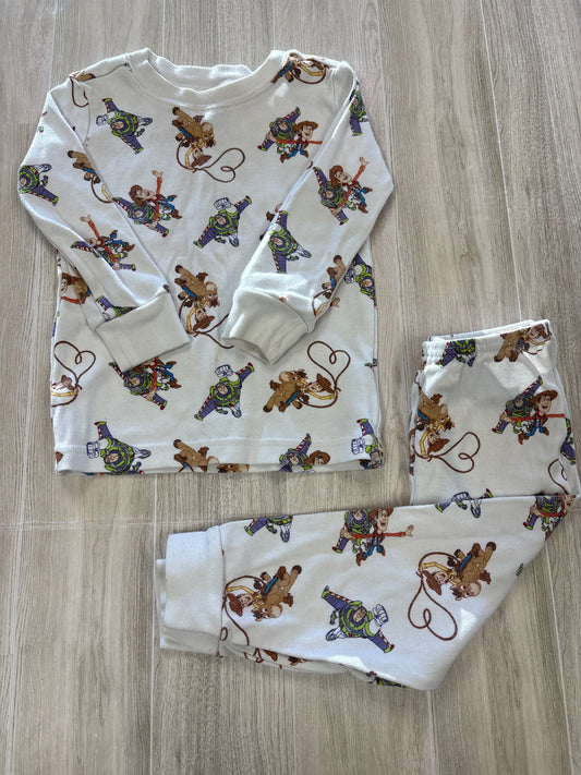 18-24m Janie + Jack x Disney Toy Story White Graphic Pajama Set - Blemish
