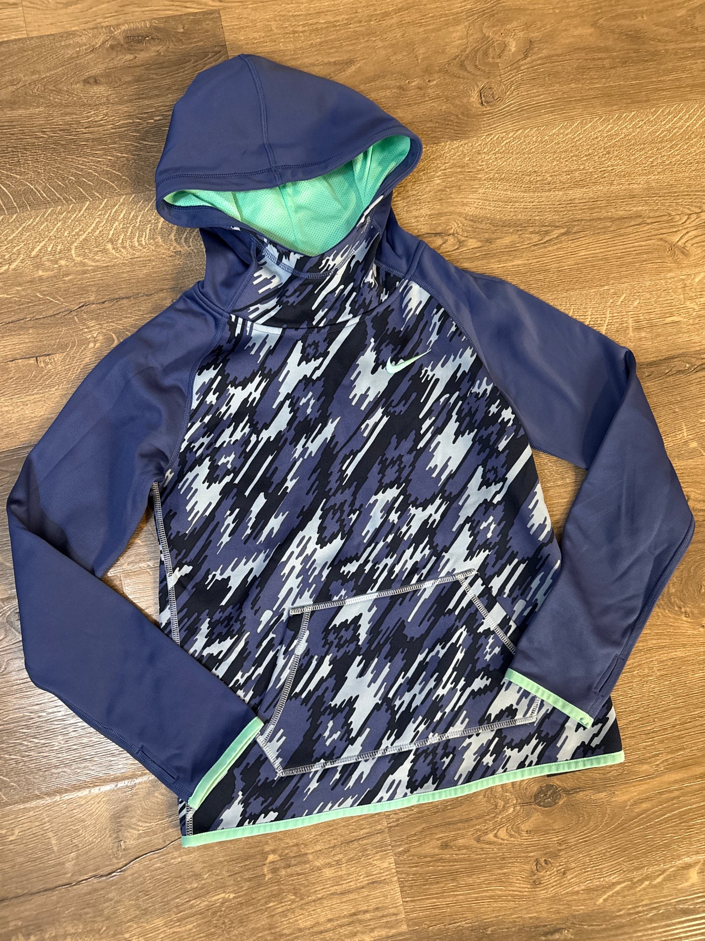 10/12 Nike Indigo Teal Lined Zip Up With Hood