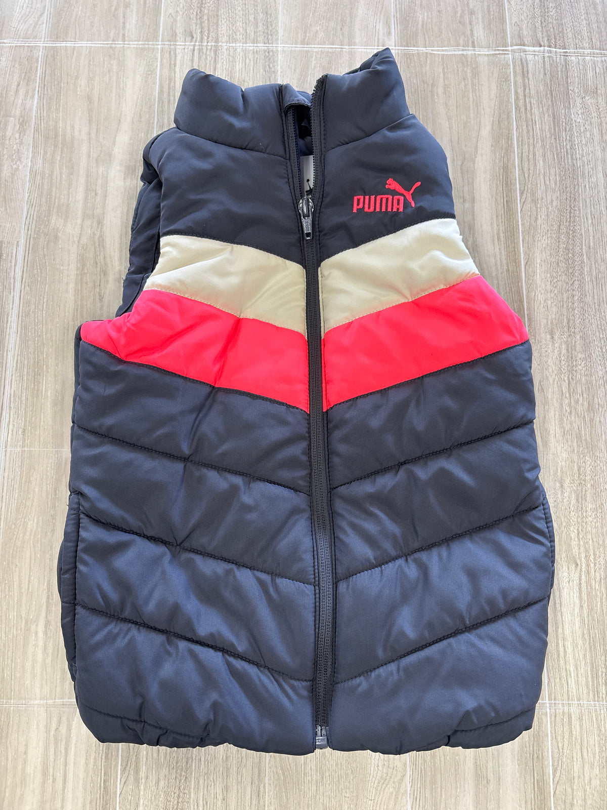 4T Navy/Pink Puma Puffer Vest