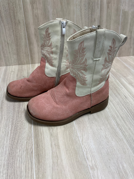 12c Light Pink/Cream Western Boot - Blemish