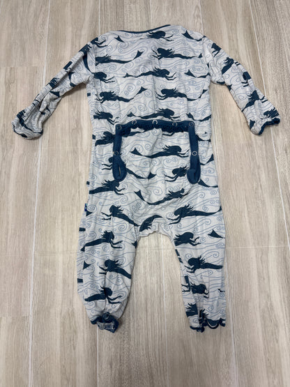 0-3m Kickee Pants Merimaid Romper - BLEMISH