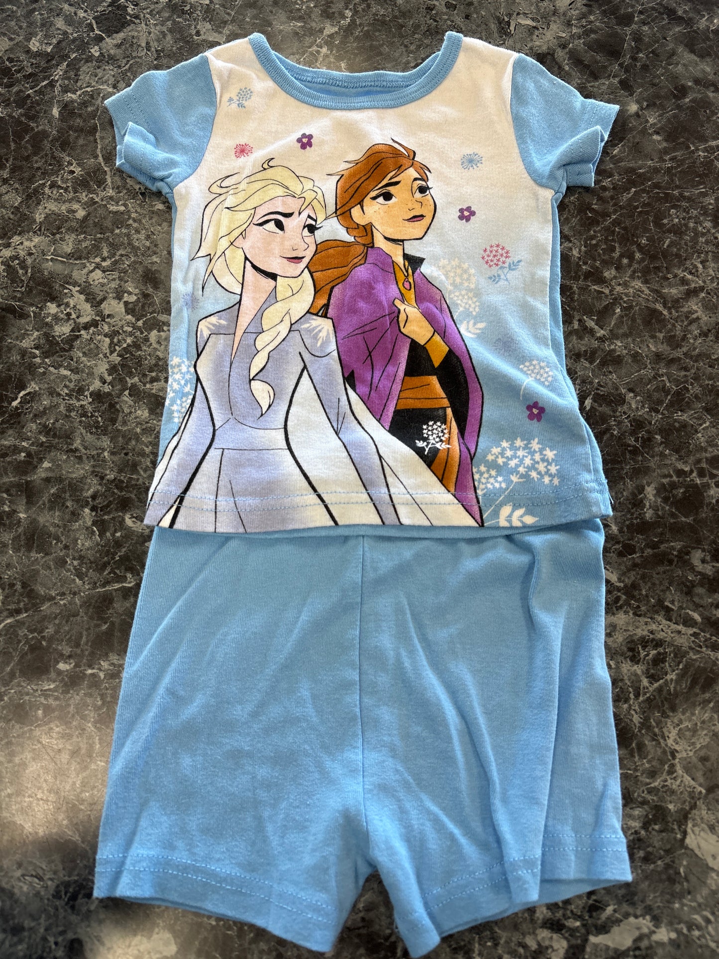 3T Anna And Elsa Pajama Set