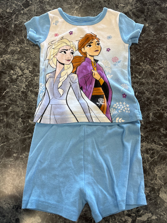 3T Anna And Elsa Pajama Set