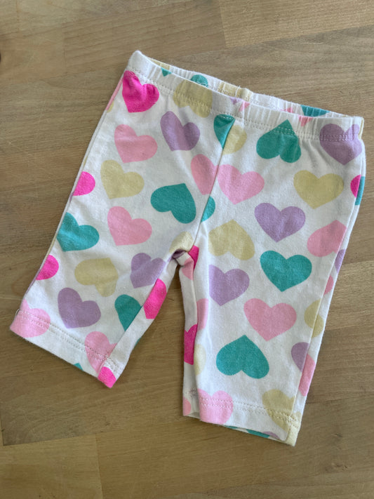 Newborn Colored Heart Leggings