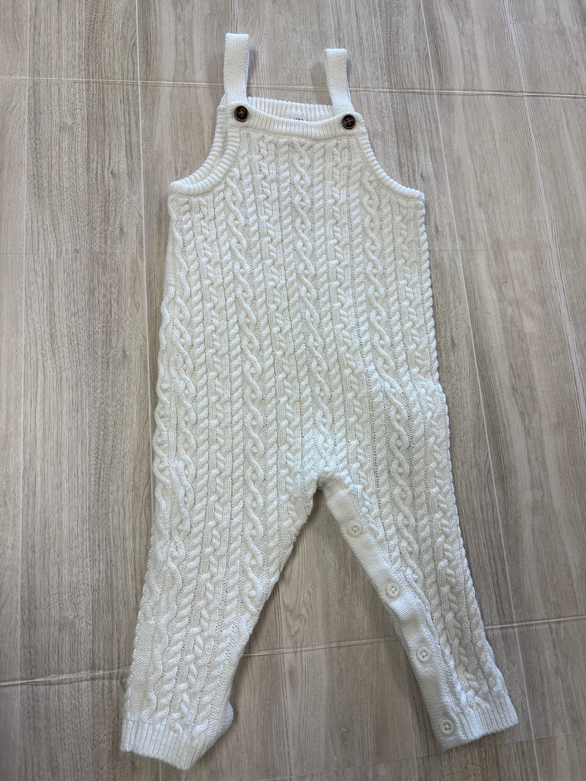 6-12m White Knit Janie And Jack Overall