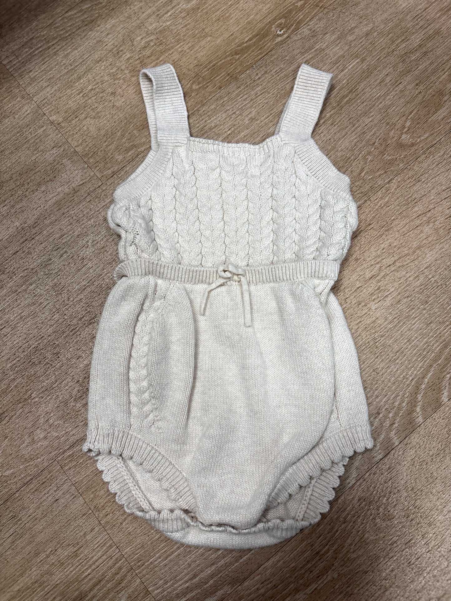 24m Cream Knit Romper