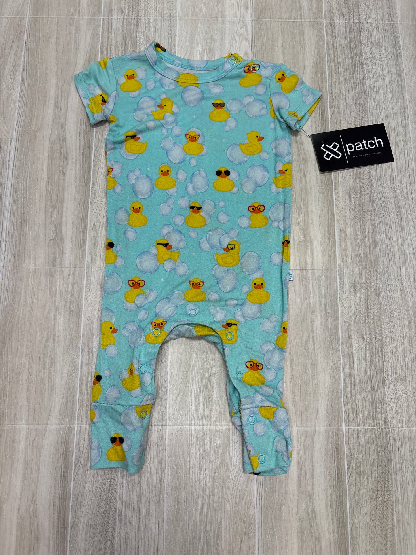 0-3m Posh Peanut Rubber Ducky Romper